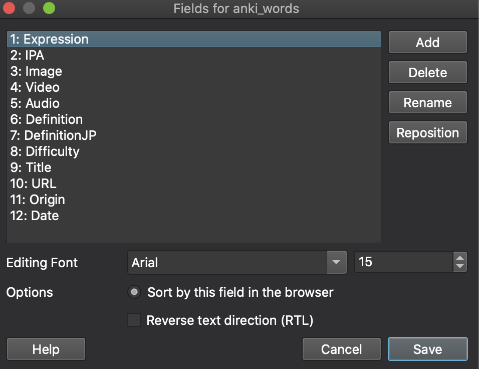 fields for anki_words